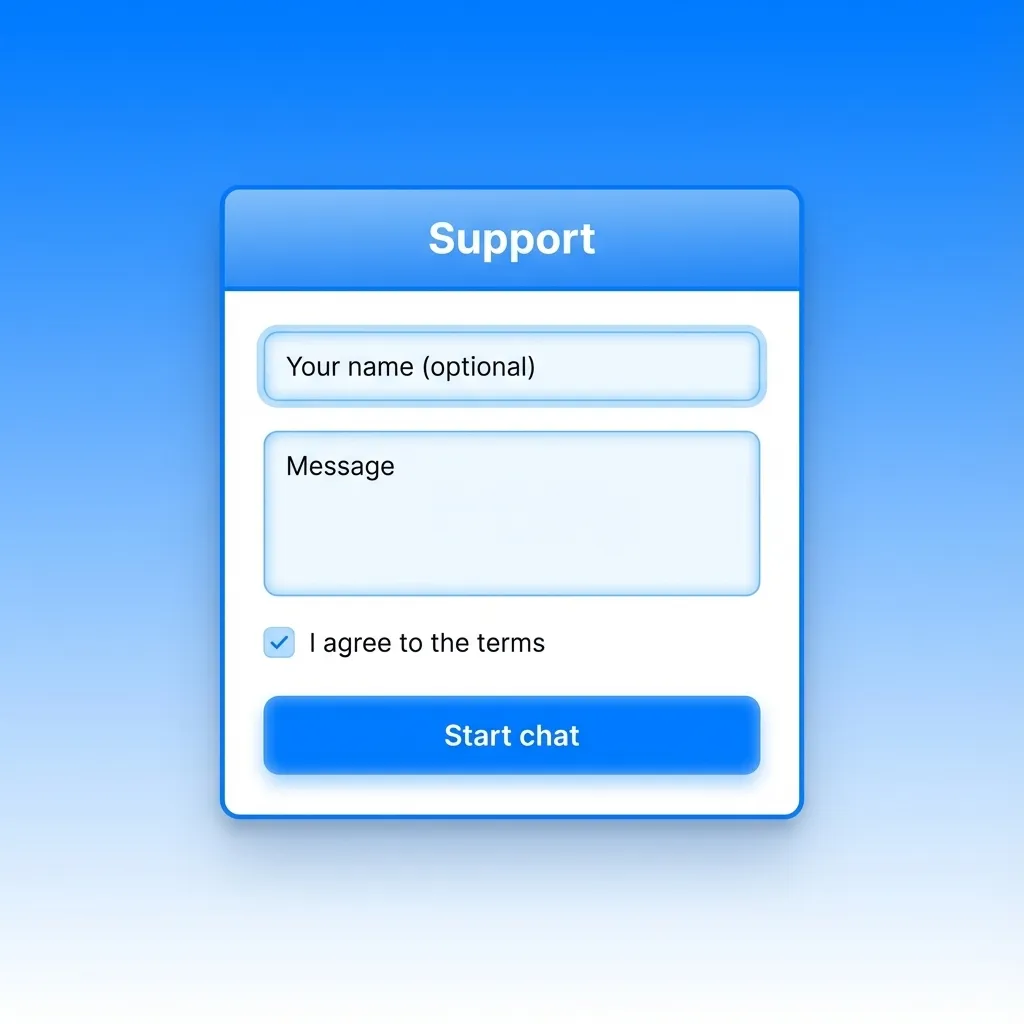Ilustración de atención al cliente en español con iconos de chat en vivo, correo y centro de ayuda para usuarios en Chile